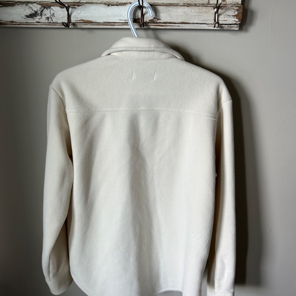 Cream Tna Aritzia Polar Fleece Shacket - Size 2 - Picture 2 of 3